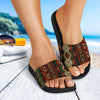 Red & Brown Boho Aztec Slide Sandals