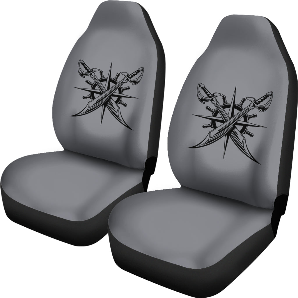 Cross Swords Compass Grey Car Seat Covers