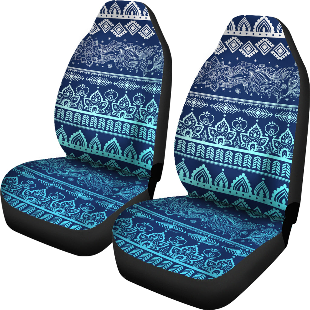 Blue Boho Car Seat Covers