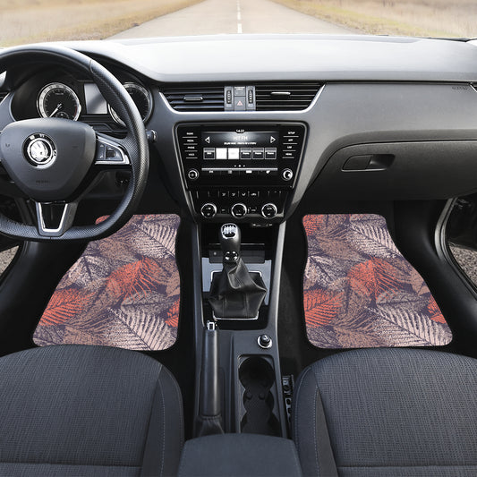 Vintage Leaves Car Floor Mats