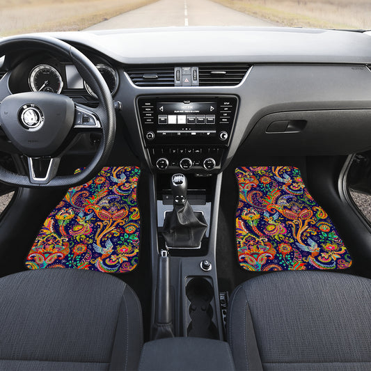 Colorful Floral Decor Car Floor Mats