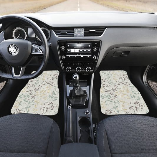 Elegant Floral Car Floor Mats