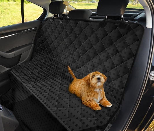 Dark Grey Diagonal Abstract Car Pet Backseat Cover