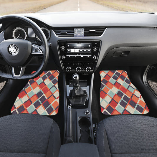Retro Checkered Car Floor Mats