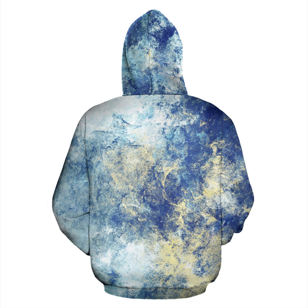 Blue Yellow Grunge Hoodie