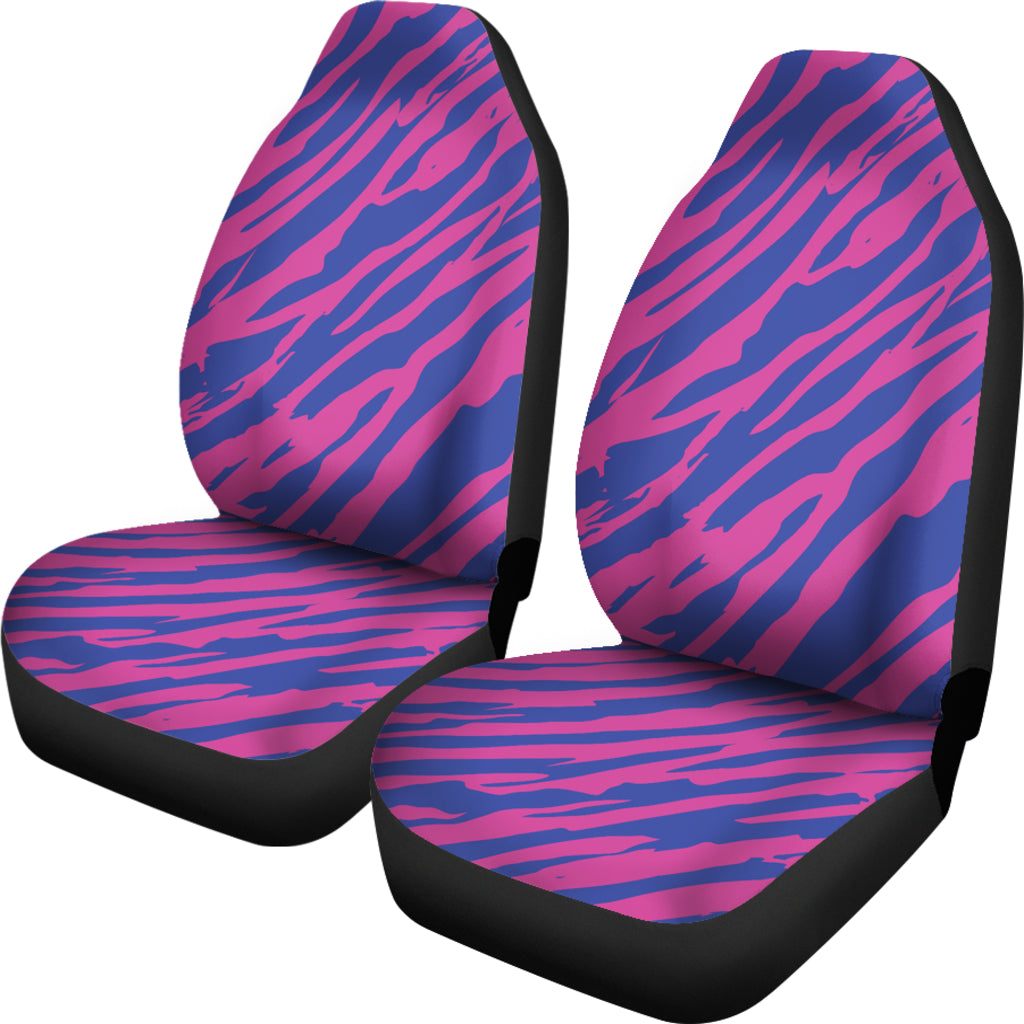 Blue & Pink Stripes Car Seat Covers