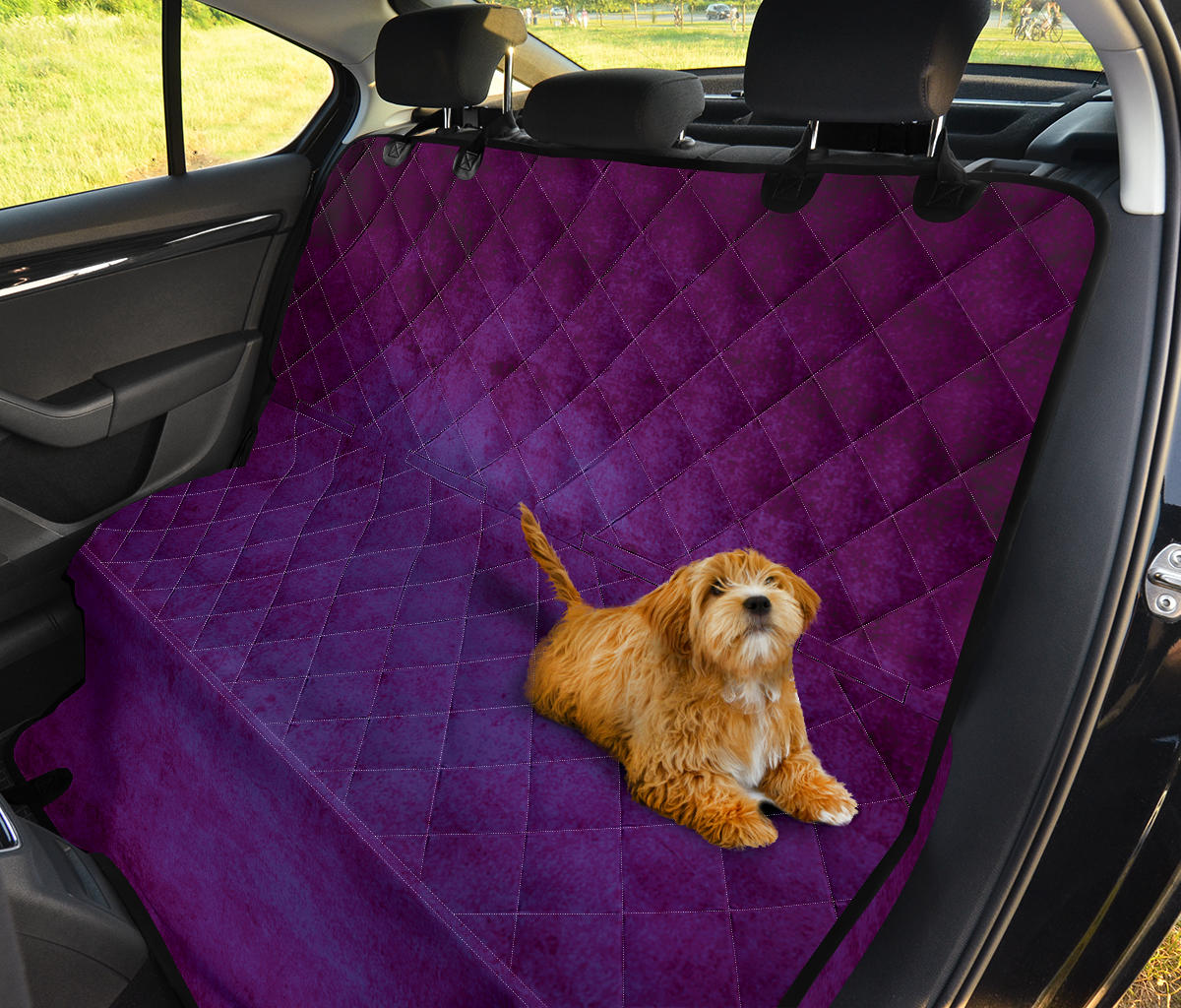 Purple Grunge Car Back Seat Pet Cover