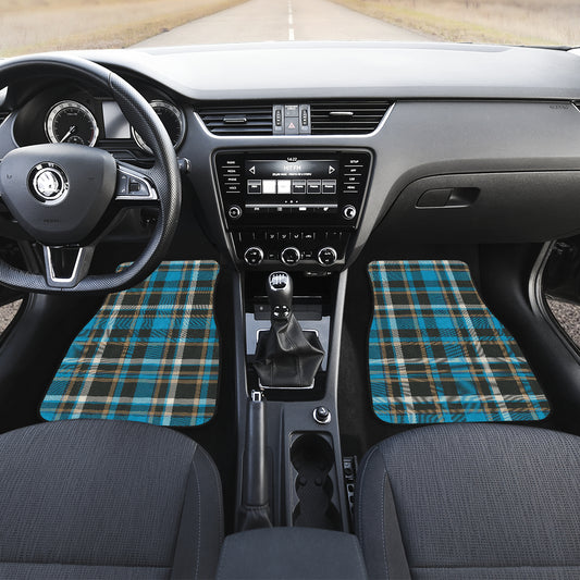 Blue Plaid Car Floor Mats
