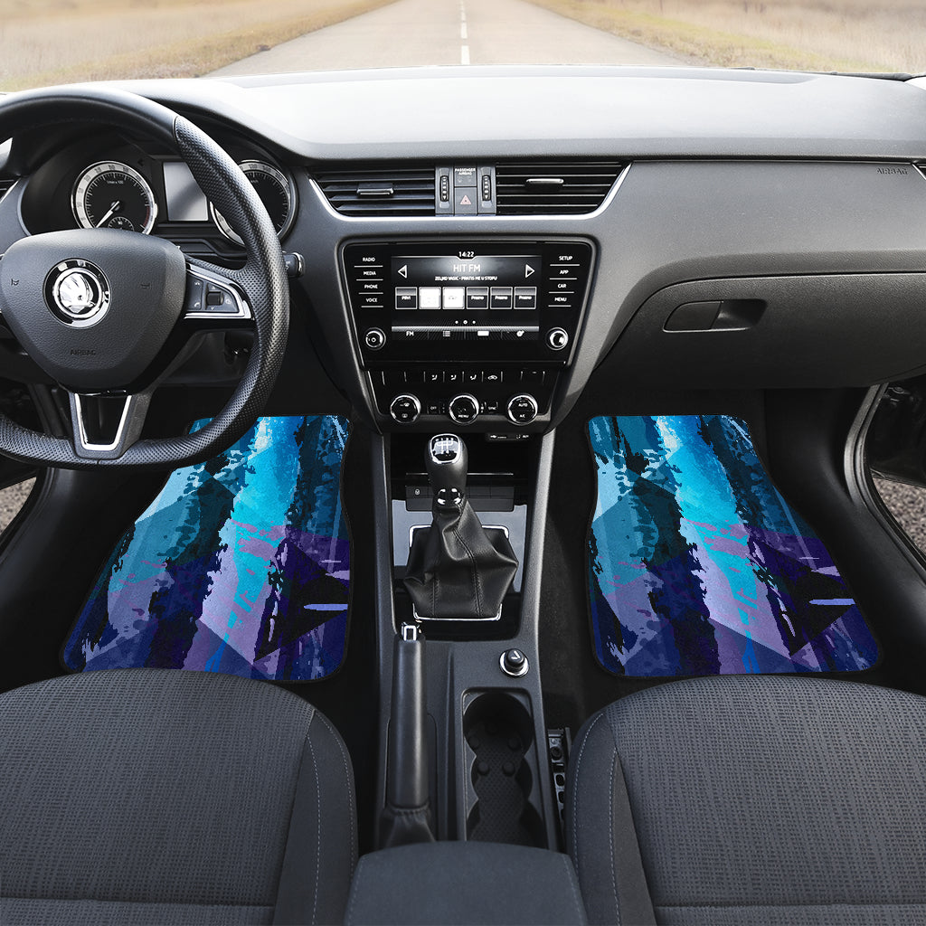 Blue Abstract 2 Car Floor Mats