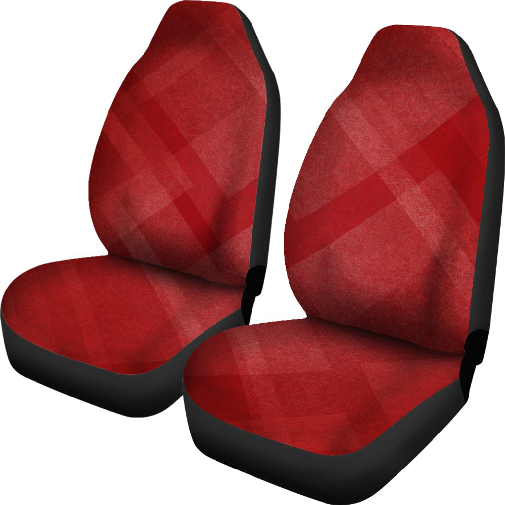 Red Diagonal Abstract Car Seat Covers
