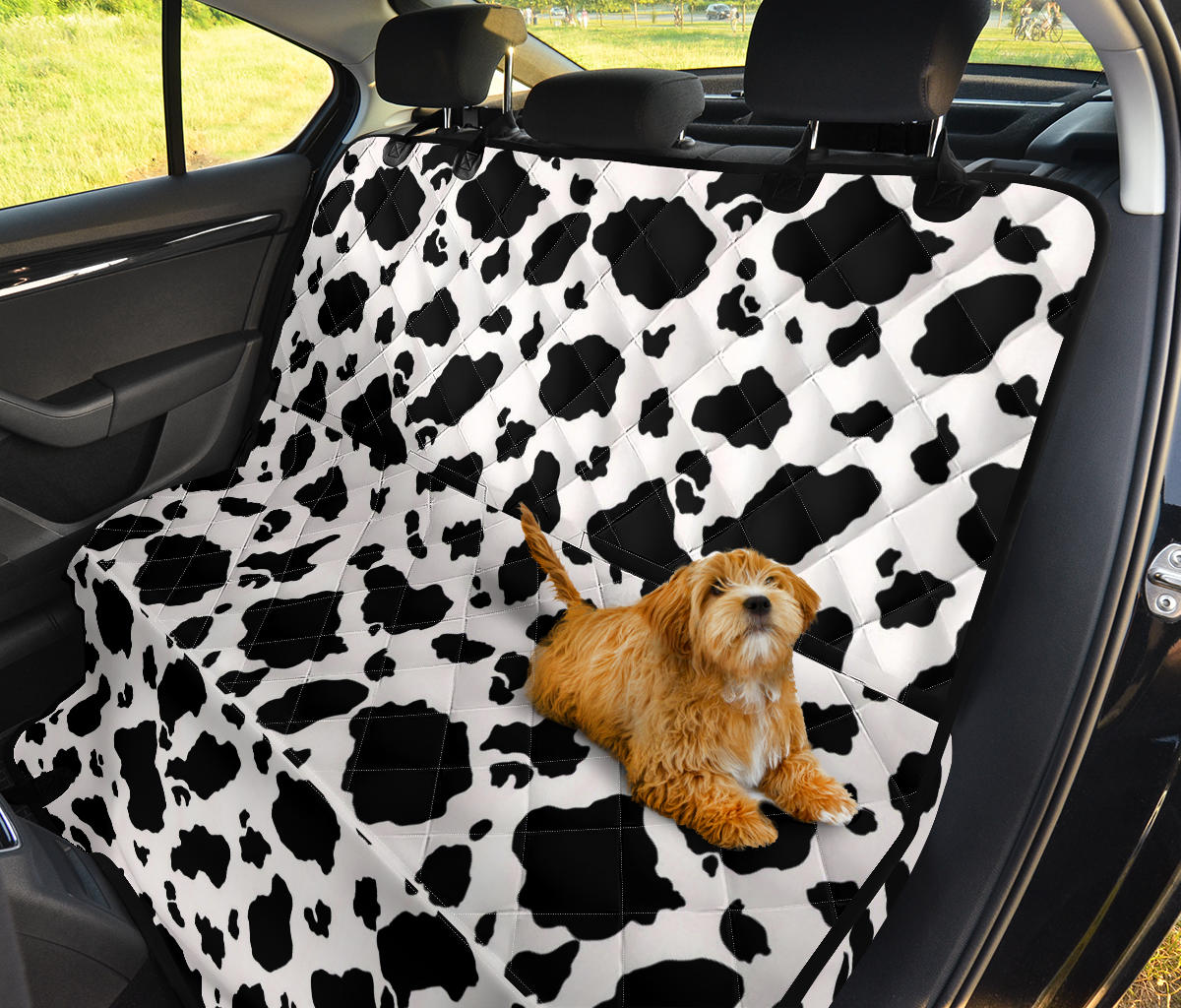 Cow Print Car Back Seat Pet Cover