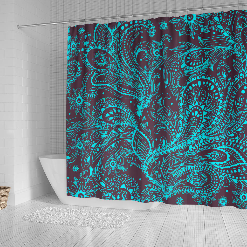 Teal Green Decor Shower Curtain