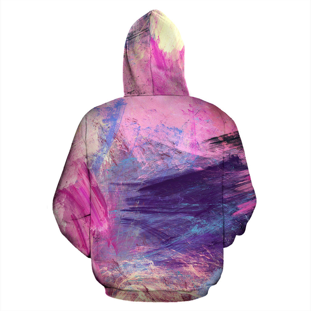 Pink Abstract Art Hoodie