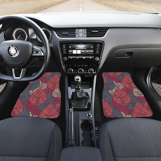 Tribal Leaves Car Floor Mats