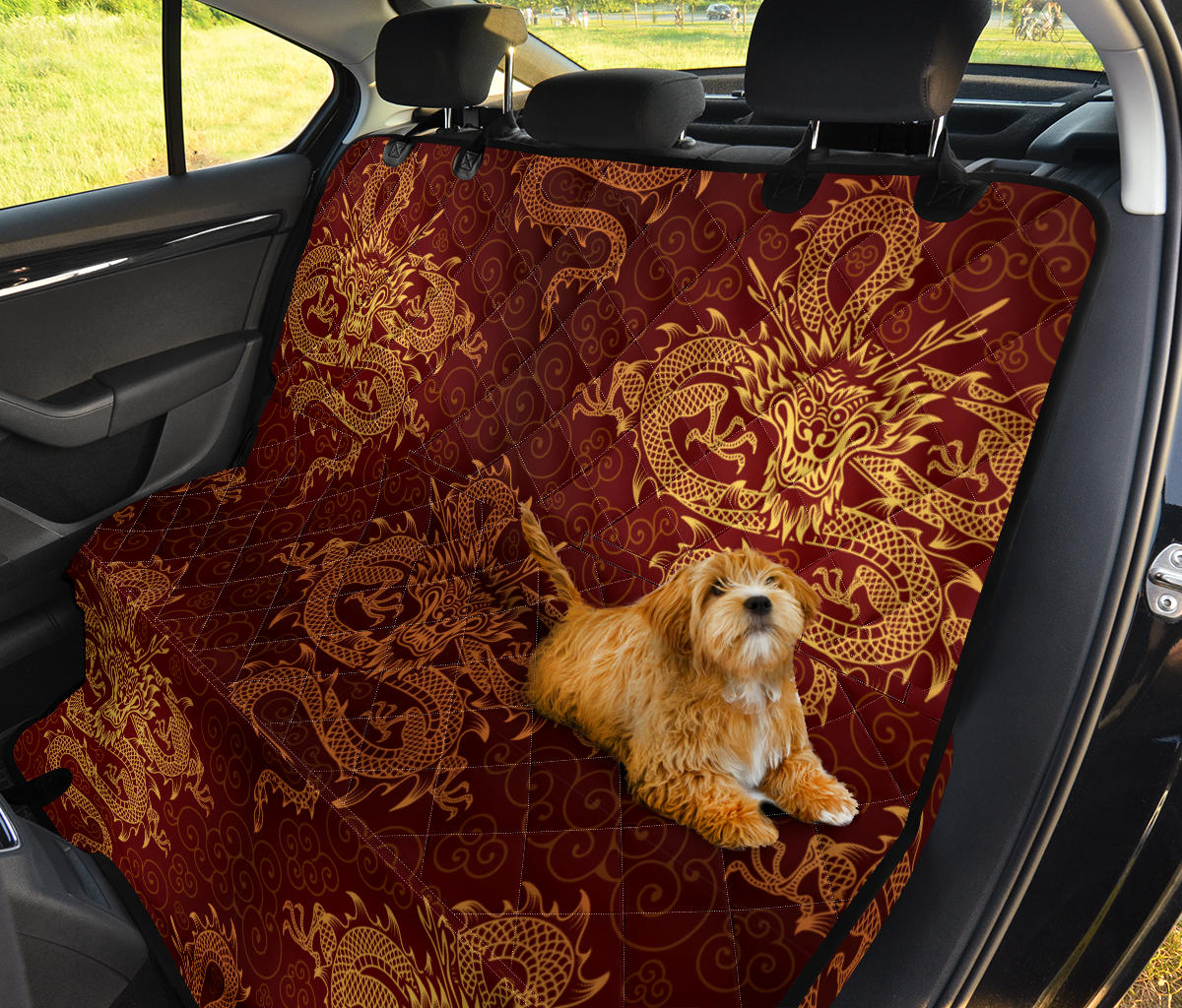 Red Dragon Car Back Seat Pet Cover