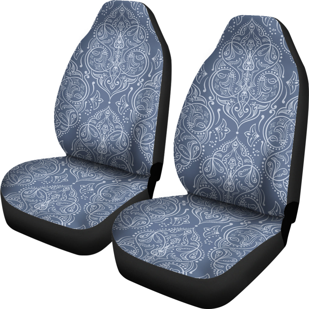 Blue Grey Elegant Decor Car Seat Covers