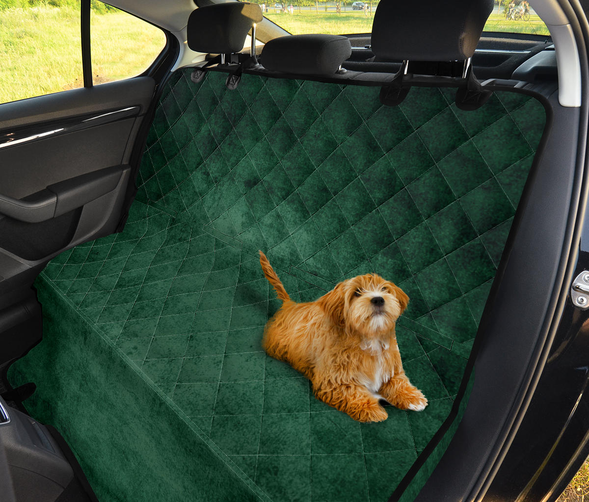 Green Grunge Car Backseat Pet Cover
