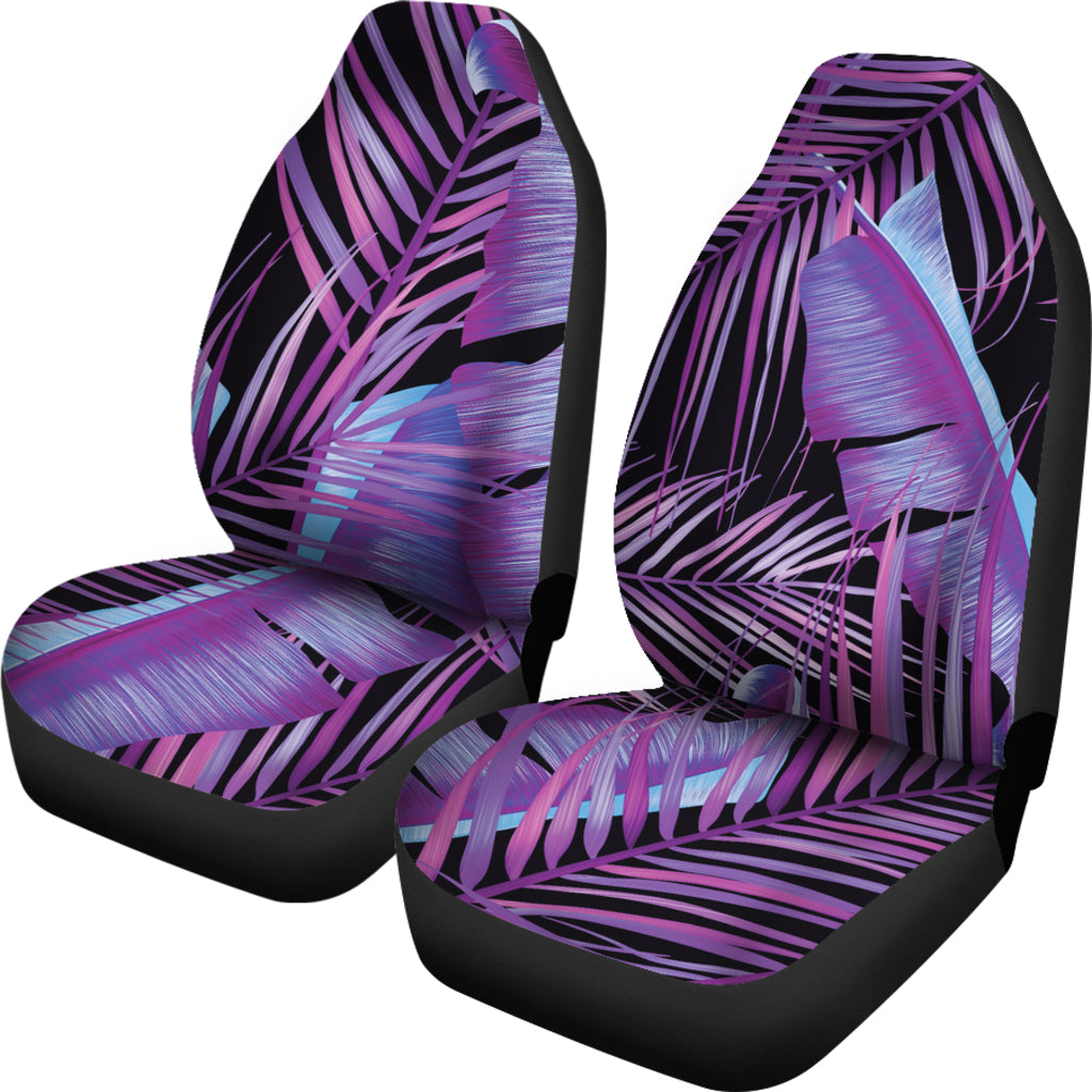 Purple Leaves Car Seat Covers