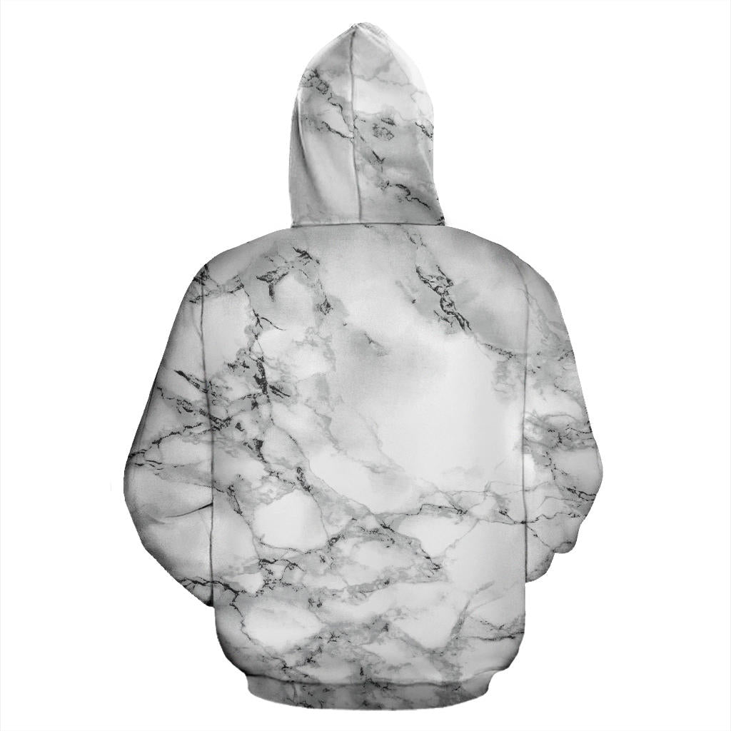 White Marble Hoodie
