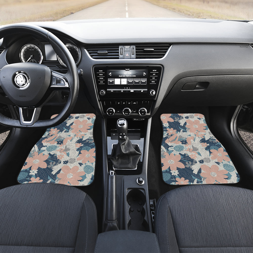 Abstract Flowers Car Floor Mats