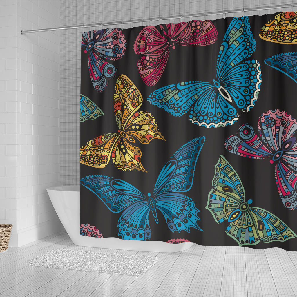 Colorful Butterflies Shower Curtain
