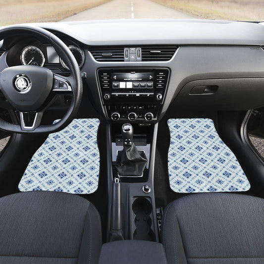 Blue Wallpaper Print Car Floor Mats