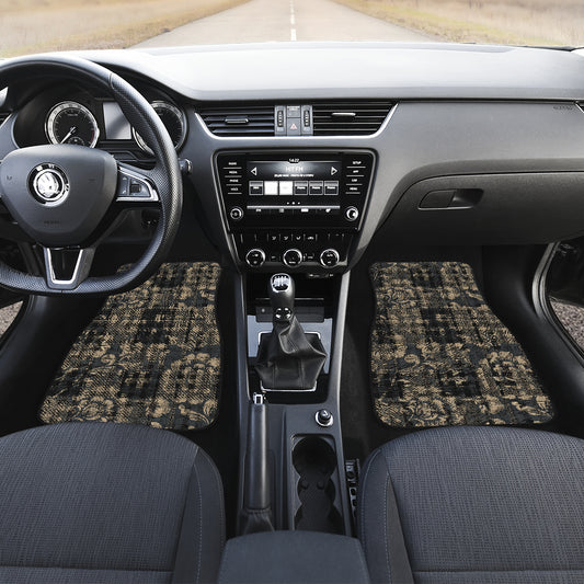 Vintage Floral-Plaid Car Floor Mats