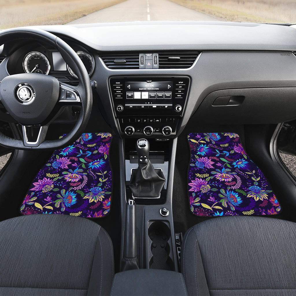 Purple Flowers Car Floor Mats