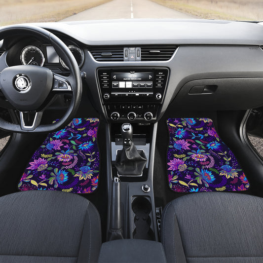 Purple Flowers Car Floor Mats