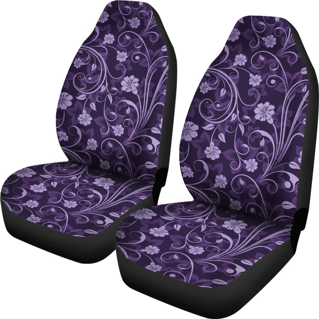 Purple Floral Car Seat Covers