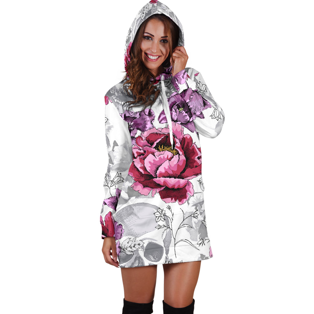 Skulls & Rosses Womens Hoodie Dress