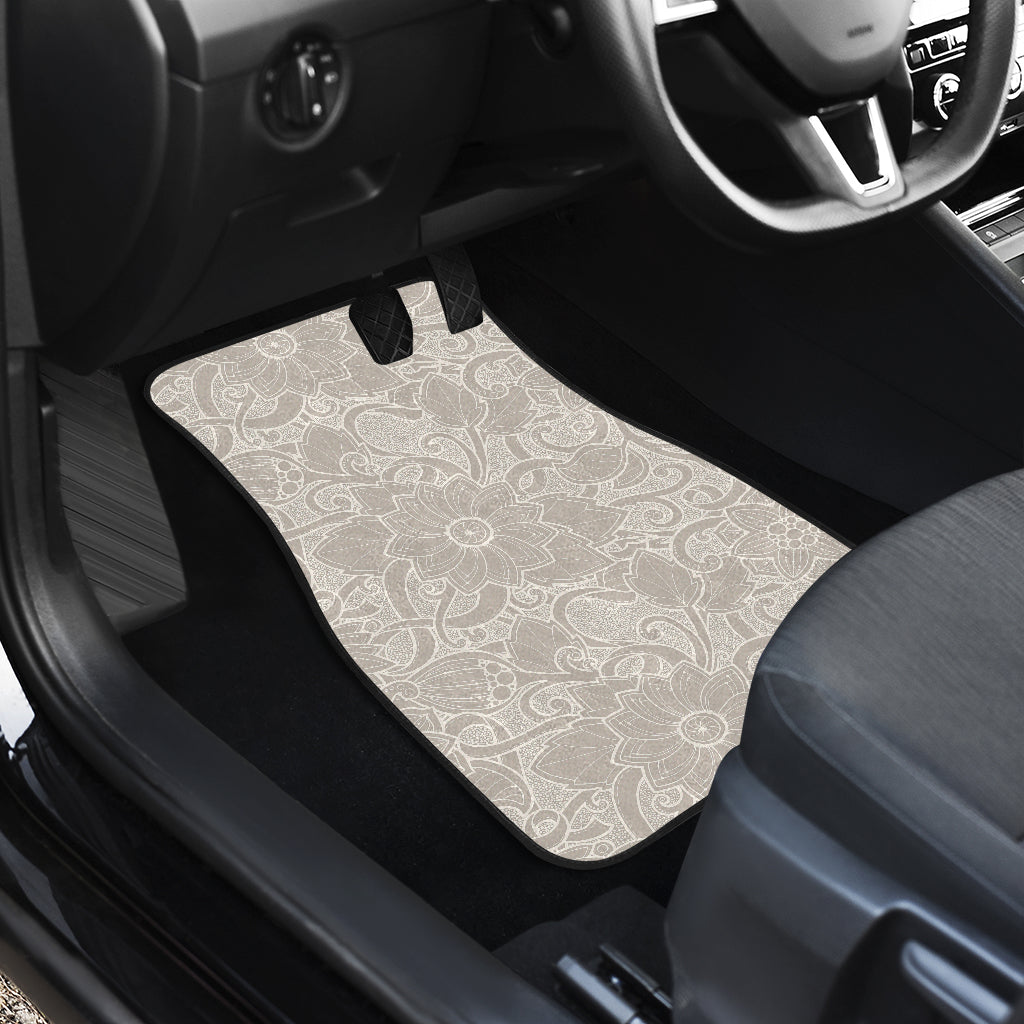 Elegant Floral Decor Car Floor Mats
