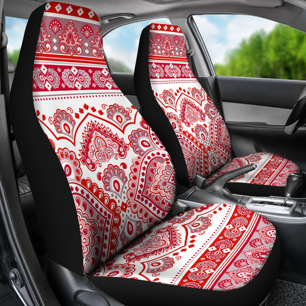 Red Boho Persian Car Seat Covers