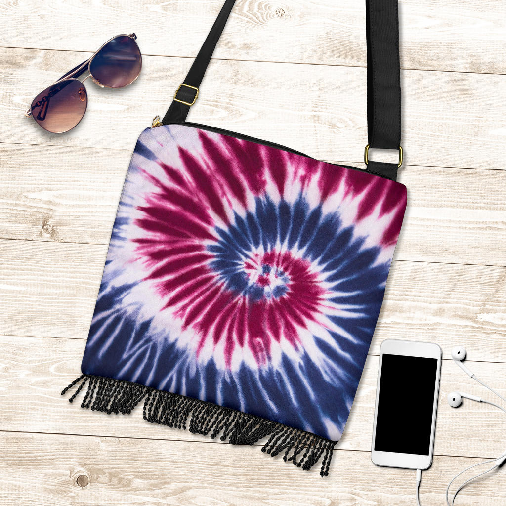 Red, White & Blue Tie Dye Crossbody Bag
