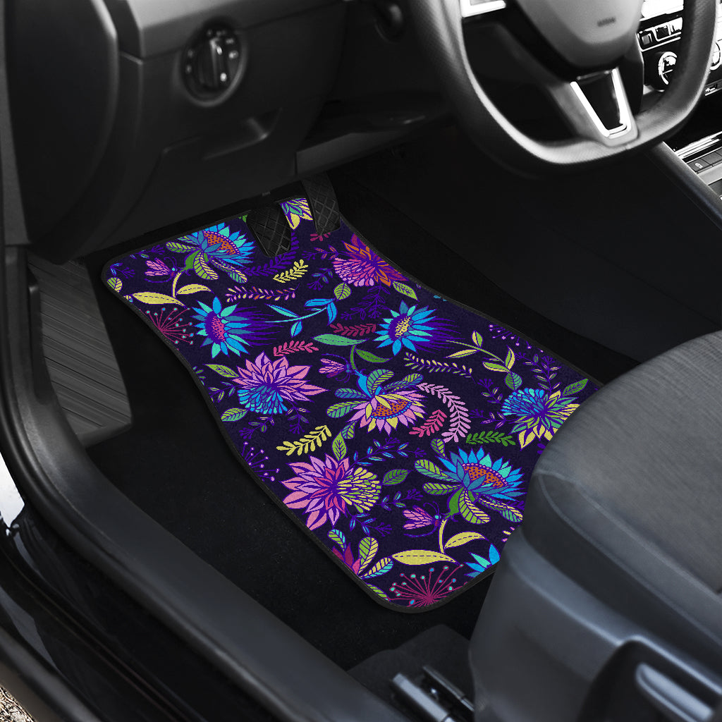 Purple Flowers Car Floor Mats