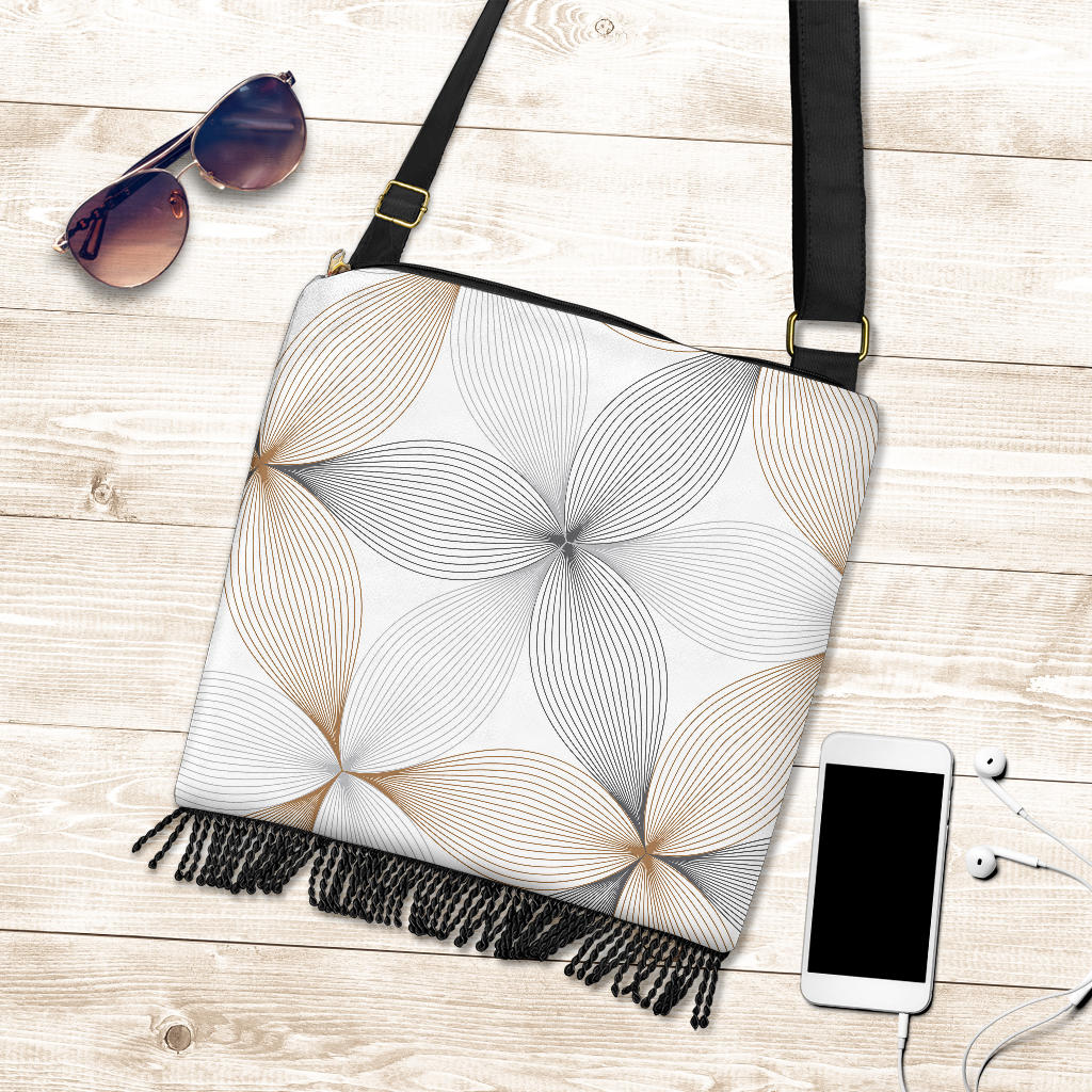 Floral Stars Pattern Crossbody Bag