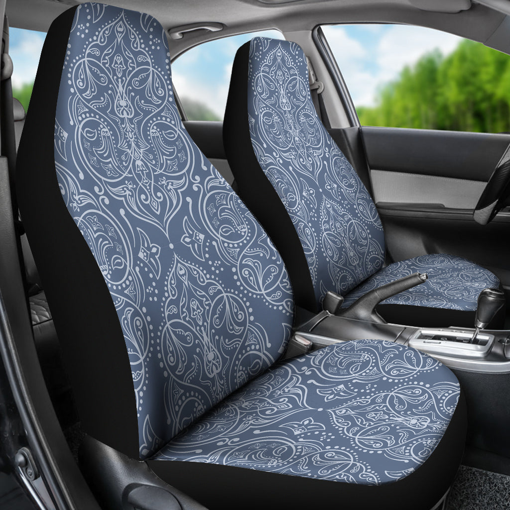 Blue Grey Elegant Decor Car Seat Covers
