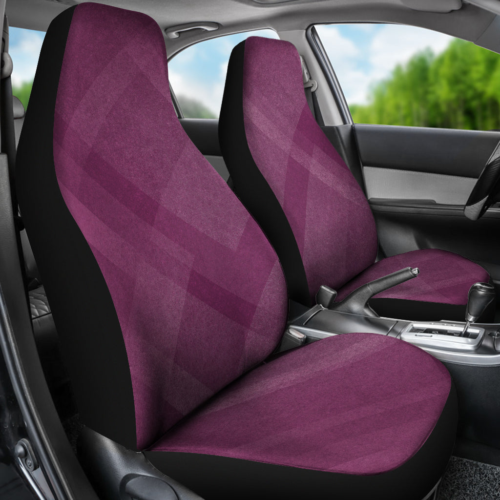 Purple Diagonal Abstract Car Seat Covers