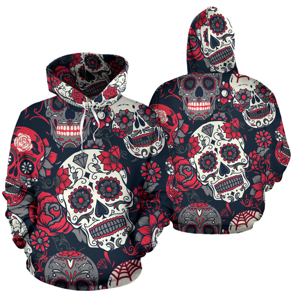 Sugar Skulls & Roses Hoodies