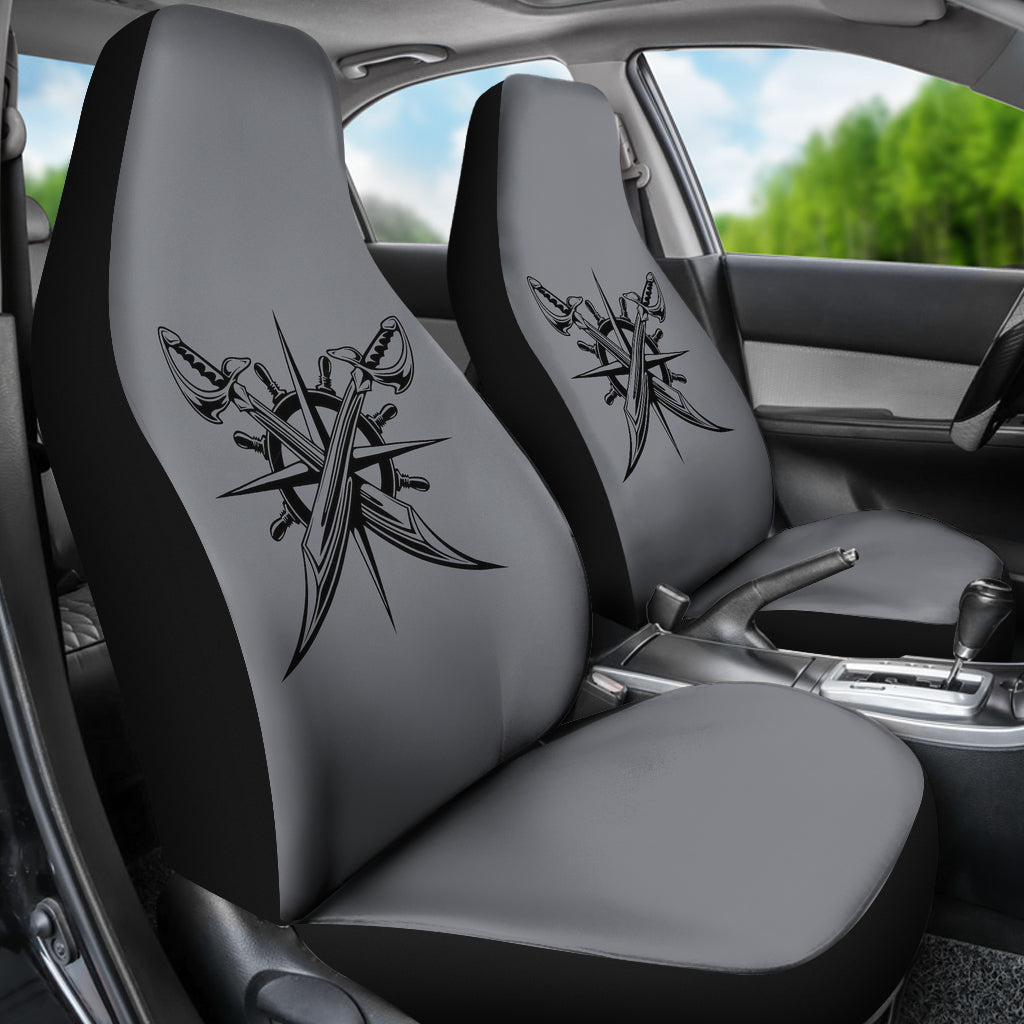 Cross Swords Compass Grey Car Seat Covers
