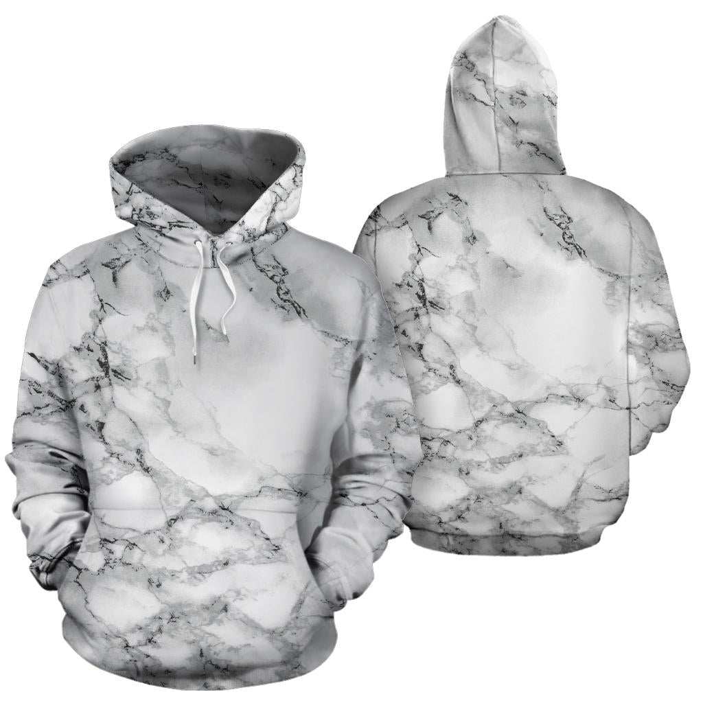 White Marble Hoodie