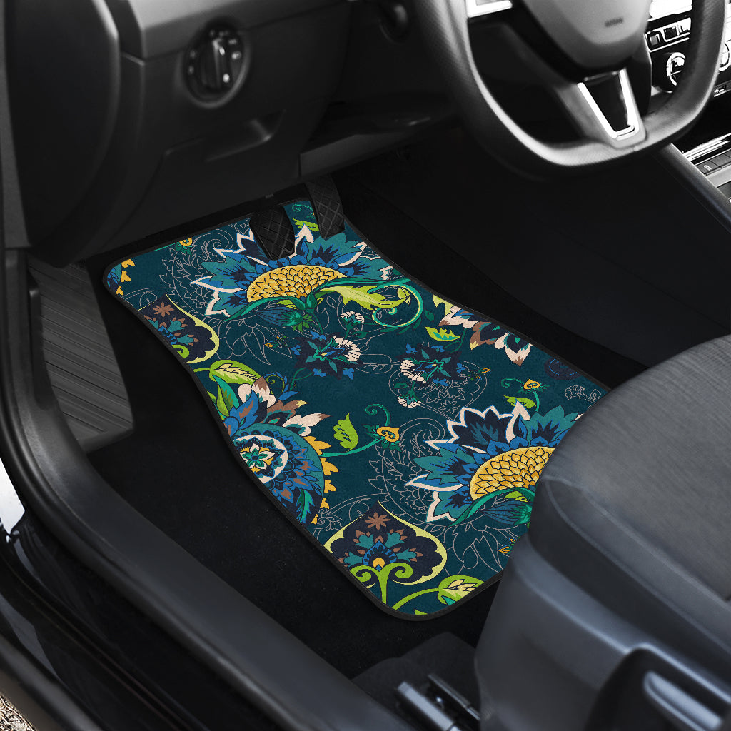 Elegant Floral Decor Car Floor Mats
