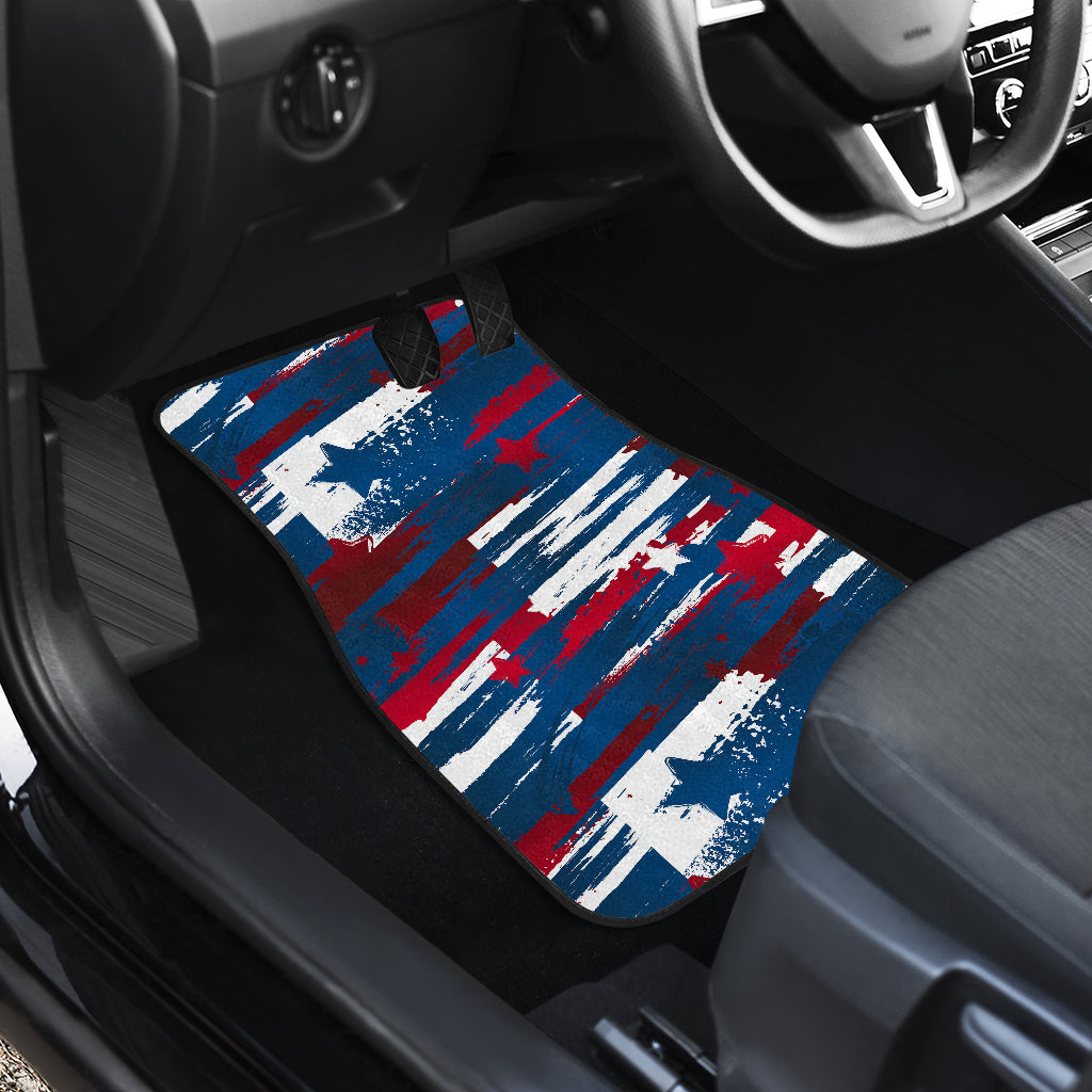 Abstract Red White & Blue Car Floor Mats