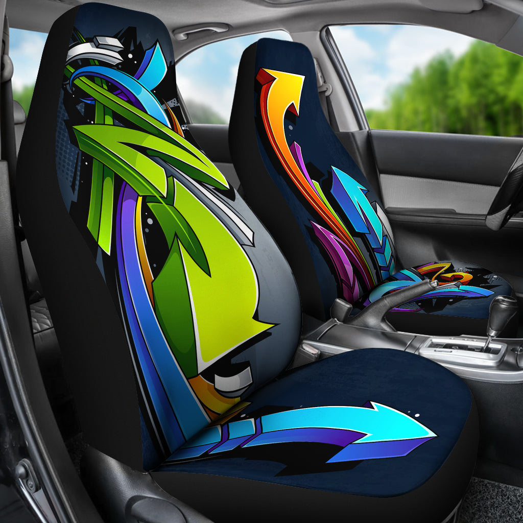 Colorful Graffiti Arrows Car Seat Covers