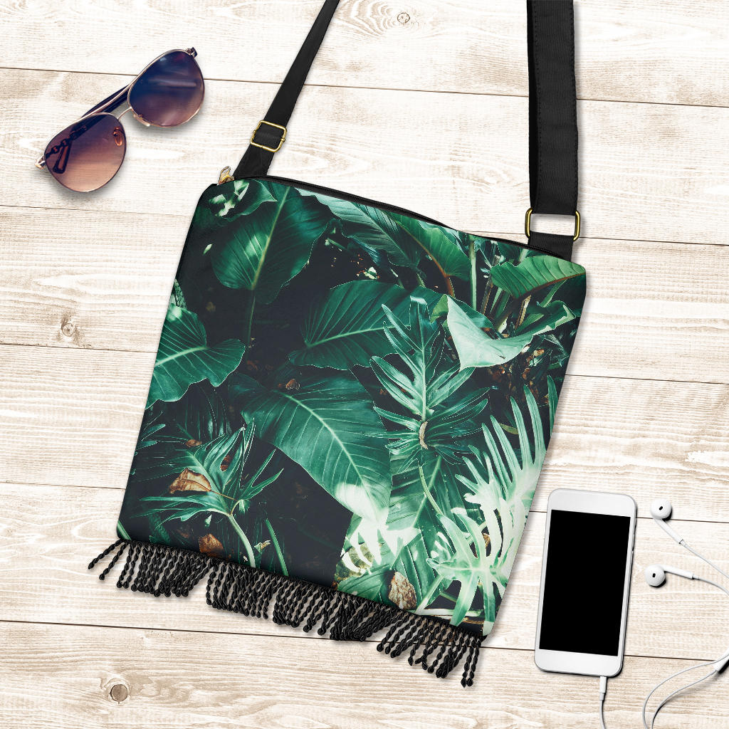 Green Leaves Crossbody Bag