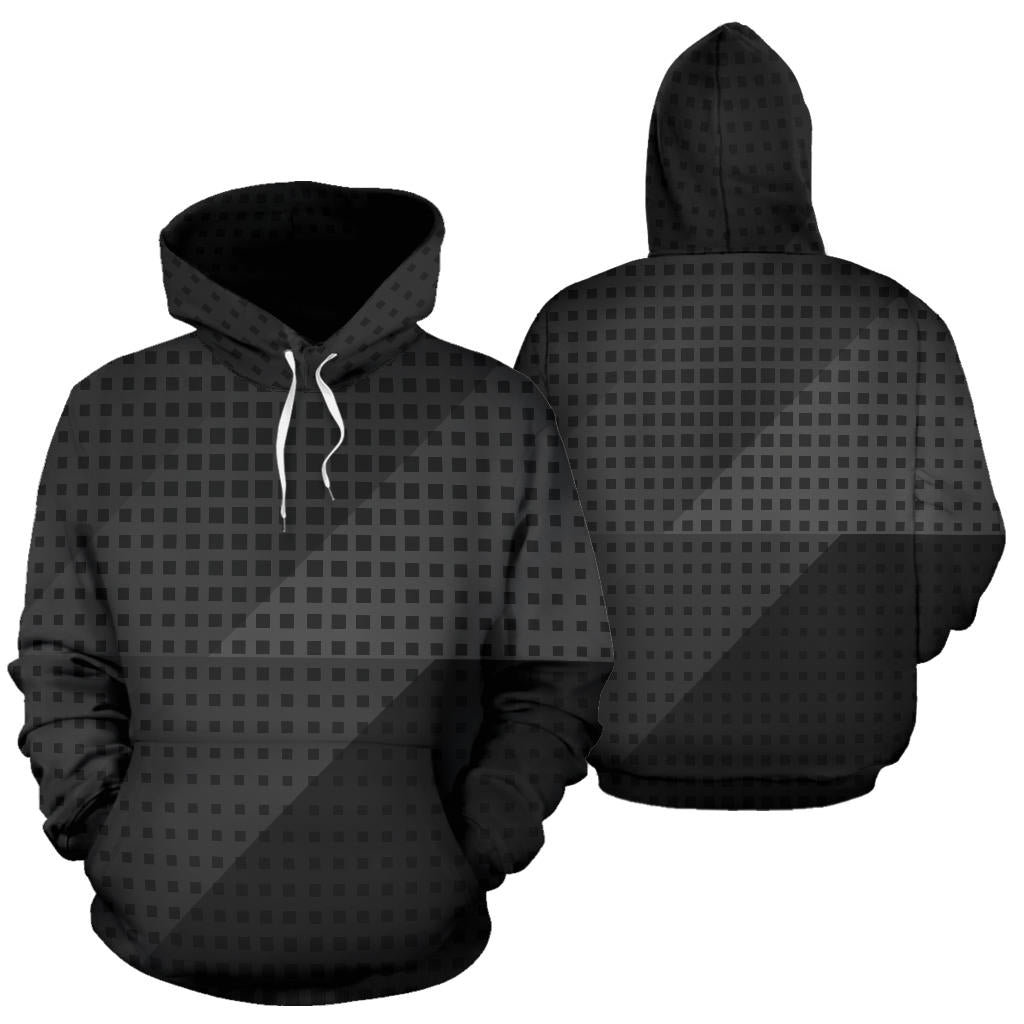 Dark Grey Diagonal Abstract Hoodie