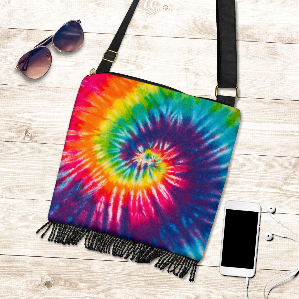 Colorful Tie Dye Spiral Crossbody Bag