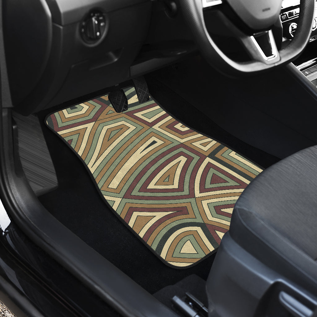 Beige Abstract Car Floor Mats