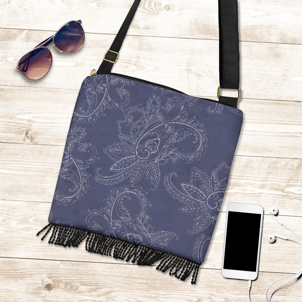 Purple Decor Crossbody Bag