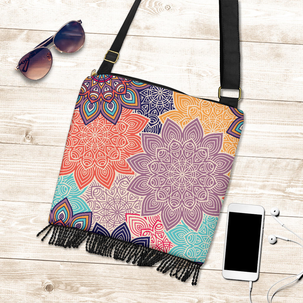 Colorful Floral Mandalas Crossbody Bag